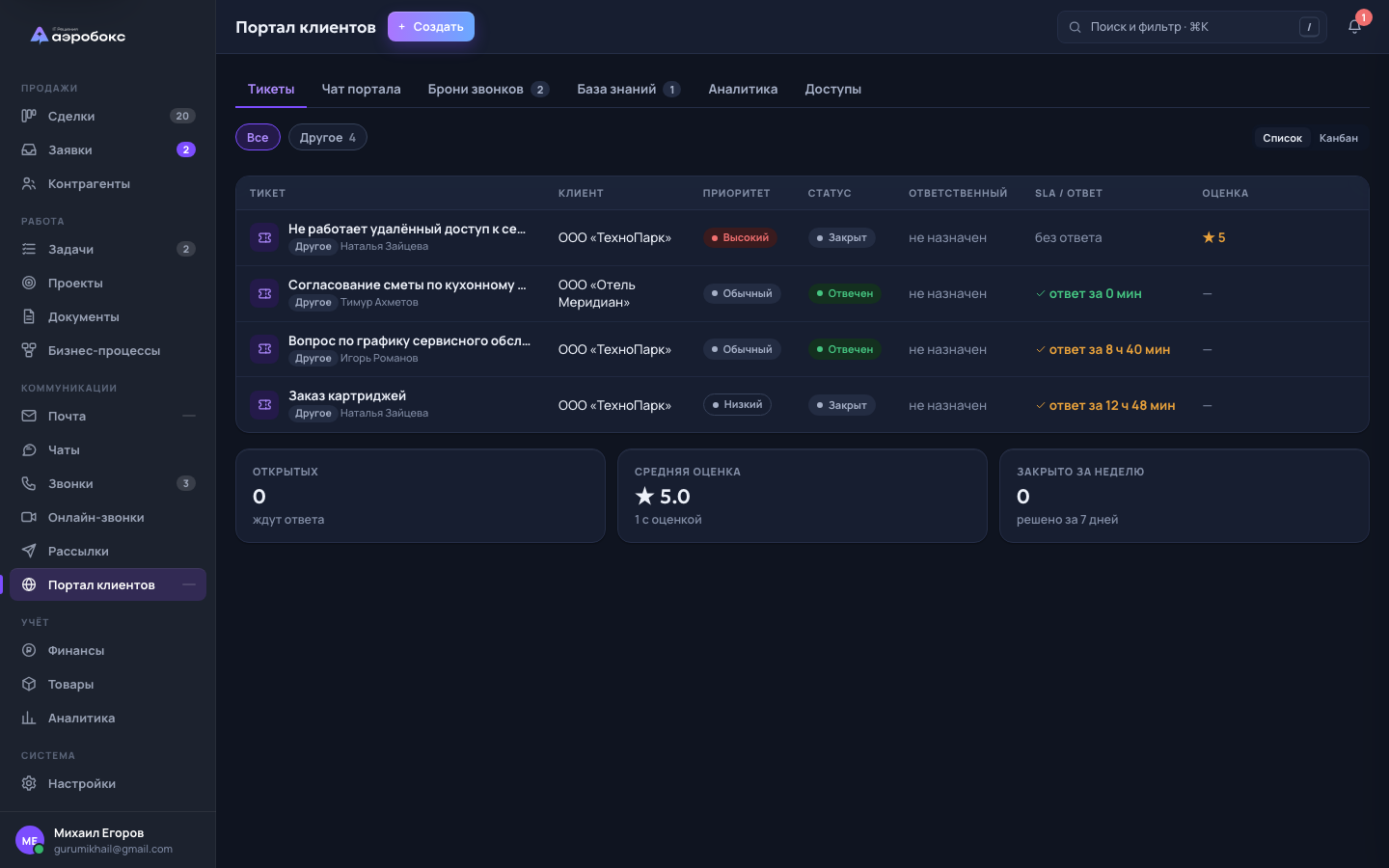 Портал клиентов